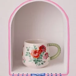 Cath Kidston Mugs*Archive Rose Red Twisted Handle Billie Mug