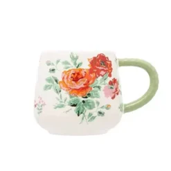 Cath Kidston Mugs*Archive Rose Red Twisted Handle Billie Mug