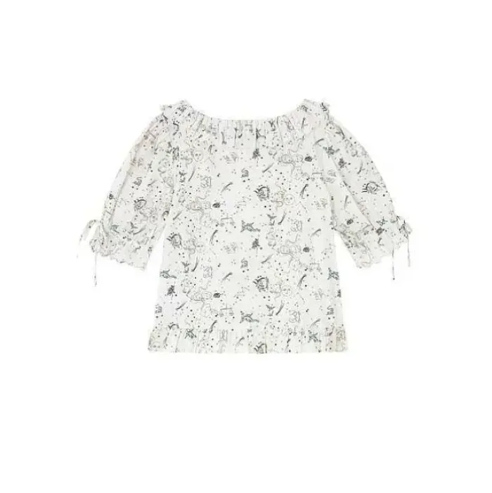 Cath Kidston Tops*Celestial Frill Collar Blouse