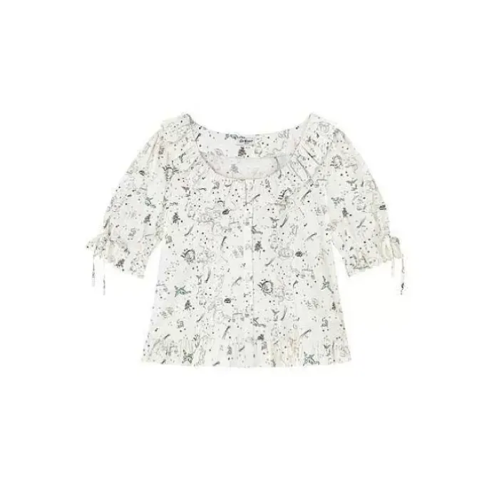 Cath Kidston Tops*Celestial Frill Collar Blouse