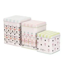 Cath Kidston Baking Tools*Ditsy Fields Set Of 3 Stacking Storage Tins