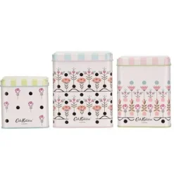 Cath Kidston Baking Tools*Ditsy Fields Set Of 3 Stacking Storage Tins