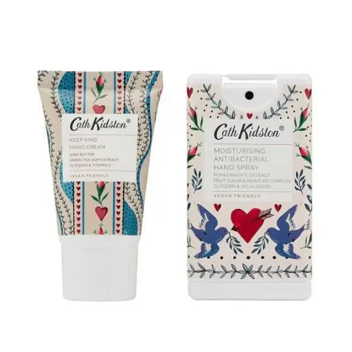 Cath Kidston Face Coverings & Anti-Bacterial*Dreamer Cassis & Rose Hand Sanitiser And Hand Cream Gift Set