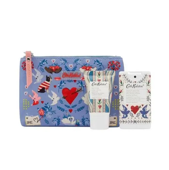 Cath Kidston Face Coverings & Anti-Bacterial*Dreamer Cassis & Rose Hand Sanitiser And Hand Cream Gift Set