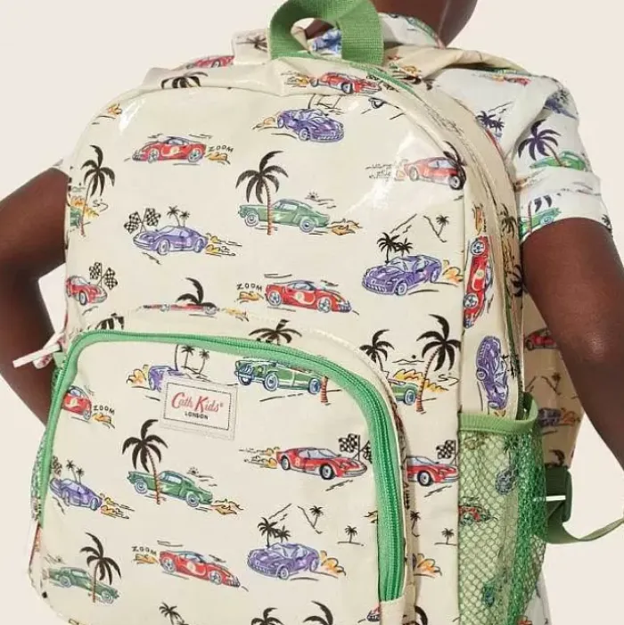 Kids Cath Kidston Bags*Fast Cars Kids Classic Large Backpack With Mesh Pocket