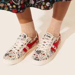 Cath Kidston Footwears*Floral Heart Frill Gola Tennis Mark Cox