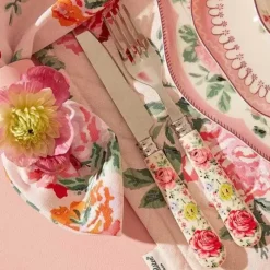 Cath Kidston Online Exclusive*Hampstead Rose Red 16Pc Cutlery Set