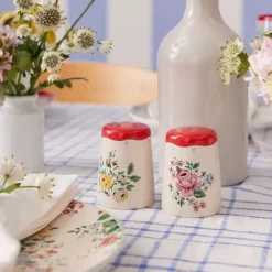 Cath Kidston Cooking & Dining*Hampstead Rose Red Salt & Pepper Shakers