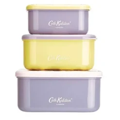 Cath Kidston Baking Tools*London Wisteria Set Of 3 Snack Boxes