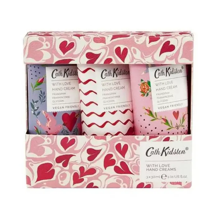 Cath Kidston Home Fragrance & Toiletries*Marble Heart Hand Cream Trio (3 X 30Ml)