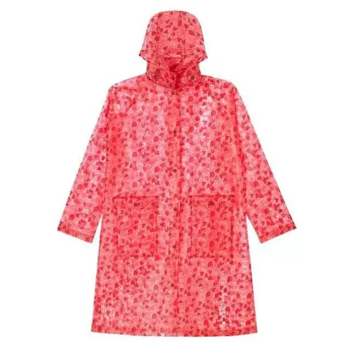 Cath Kidston Umbrellas & Raincoats*Marble Hearts Ditsy Printed Clear Rain Mac