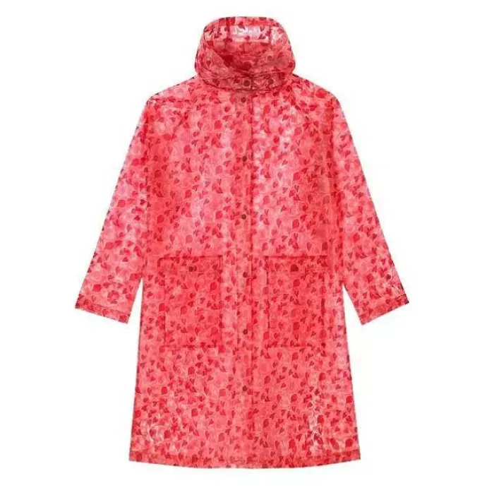 Cath Kidston Umbrellas & Raincoats*Marble Hearts Ditsy Printed Clear Rain Mac