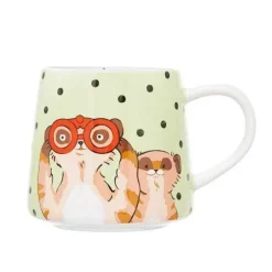 Cath Kidston Mugs*Meerkats Green Billie Mug