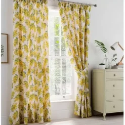 Cath Kidston Bedding Set & Curtains*Mimosa Flower Lined Curtains - 117Cm X 229Cm