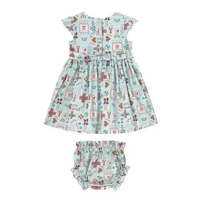 Baby Cath Kidston Baby Clothing*Patchwork Ditsy Baby Tie Back Dress
