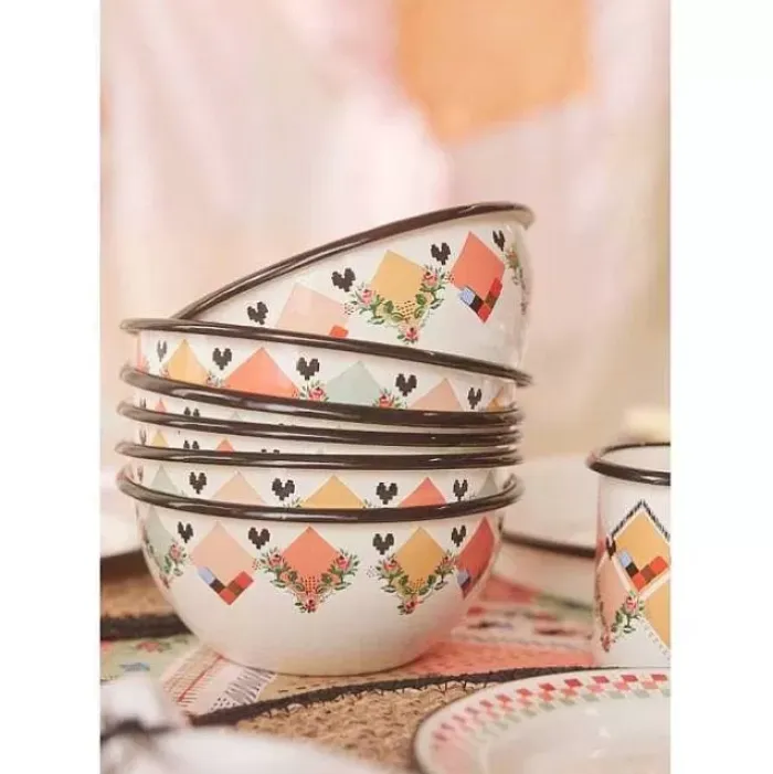 Cath Kidston Picnic Essentials*Patchwork Enamel Bowl