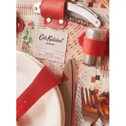 Cath Kidston Picnic Essentials*Patchwork Heart Picnic Basket For Two