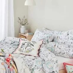 Cath Kidston Bedding Set & Curtains*Power To The Peaceful Kingsize Reversible Bedding Set