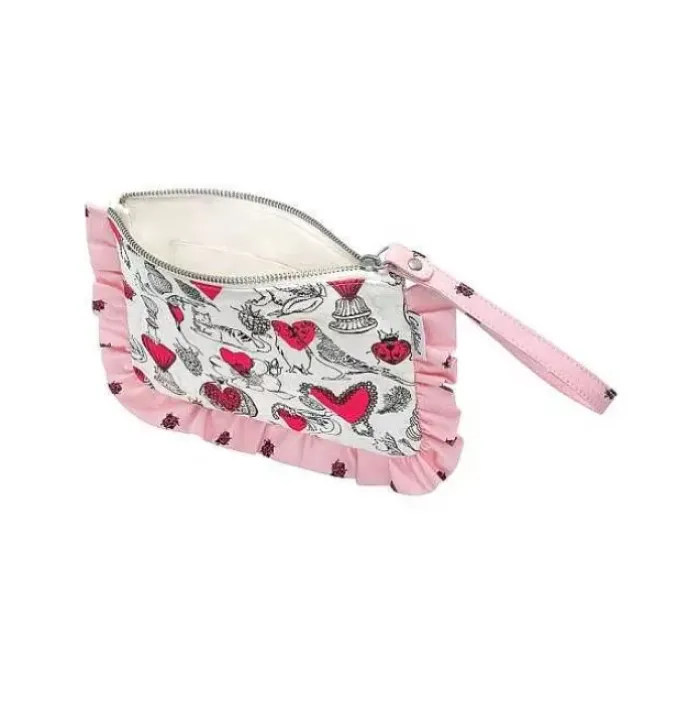 Cath Kidston Pouches*Shape My Heart Frill Wristlet Pouch