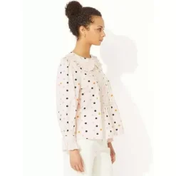 Cath Kidston Tops*Spot Ruffle Collar Blouse