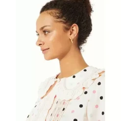 Cath Kidston Tops*Spot Ruffle Collar Blouse