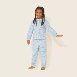 Kids Cath Kidston Kidswear*Spring Bunnies And Lambs Peter Pan Collar Woven Pj Set