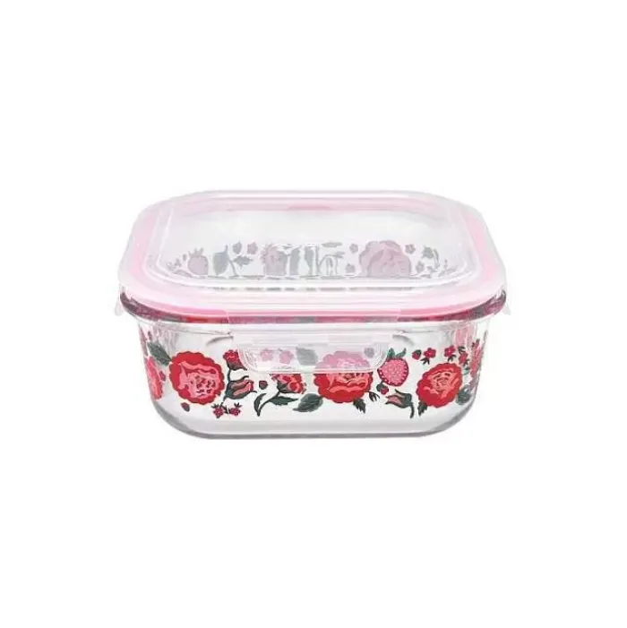 Cath Kidston Lunch Boxes & Bottles*Strawberry Garden Glass Storage Box