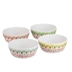 Cath Kidston Picnic Essentials*Strawberry 4Pk Melamine Picnic Cereal Bowls
