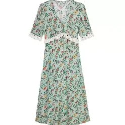 Cath Kidston Dresses & Skirts*Summer Birds Short Sleeve Ruffle Tea Dress