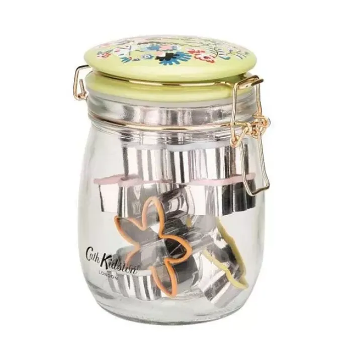 Cath Kidston Baking Tools*30 Years Ditsy Glass Jar With 6Pc Cookie Cutters